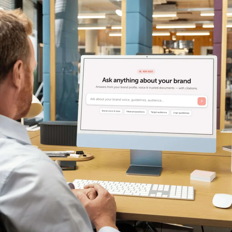A user interacting with Iggy in the Ignition AI platform